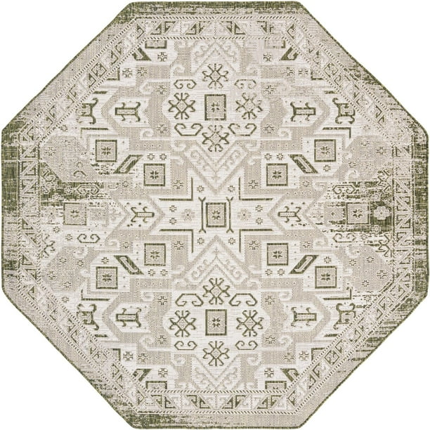 Rugs.com Outdoor Aztec Collection Rug Entryways Kitchens 8 Ft Octagon Natural Flatweave Rug Perfect for Living Rooms Rugs.com Outdoor Aztec Collection Rug Entryways Kitchens 8 Ft Octagon Natural Flatweave Rug Perfect for Living Rooms